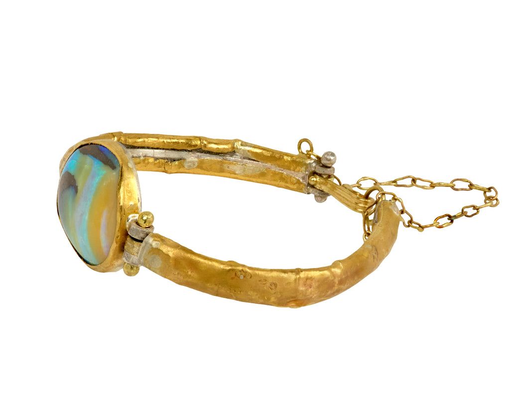 Judy Geib Pretty and Unusual Boulder Opal Bracelet - side
