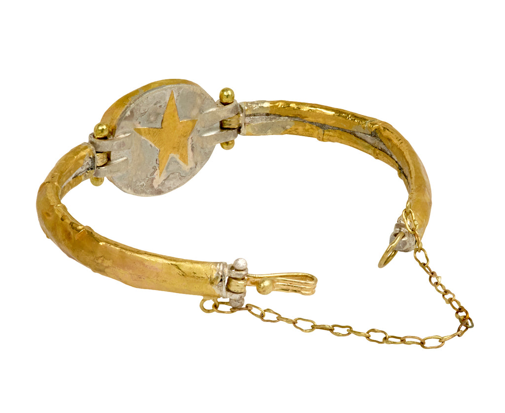 Judy Geib Pretty and Unusual Boulder Opal Bracelet - closure