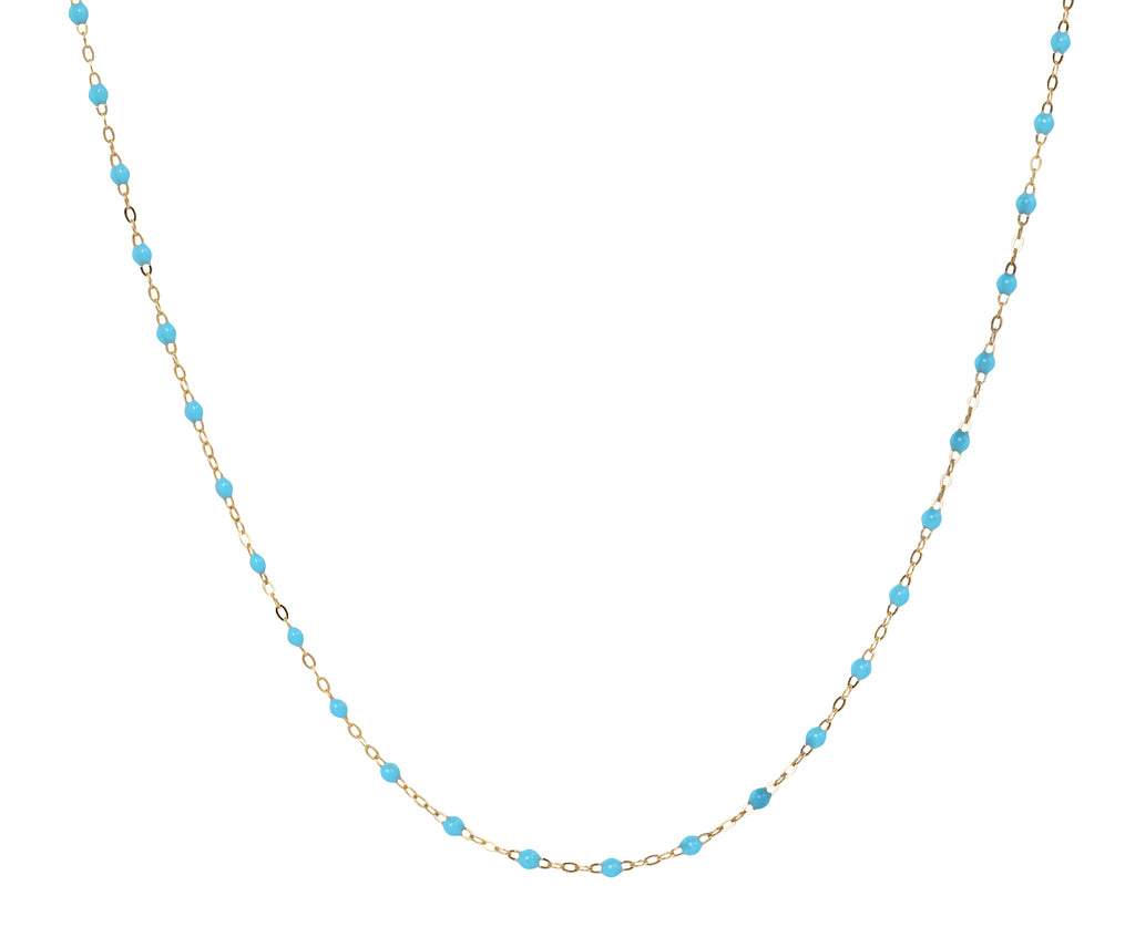 Gigi Clozeau Short Turquoise Resin Beaded Necklace
