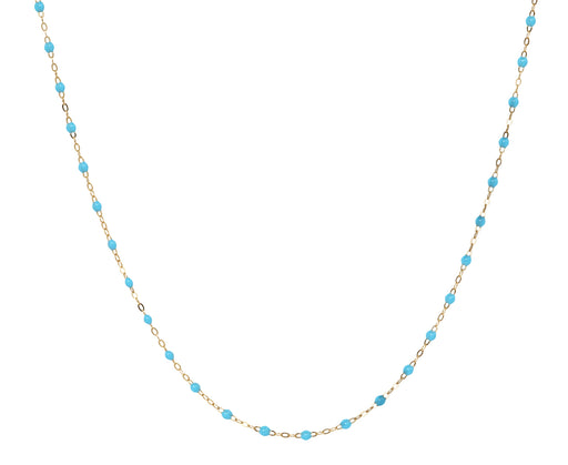 Gigi Clozeau Short Turquoise Resin Beaded Necklace