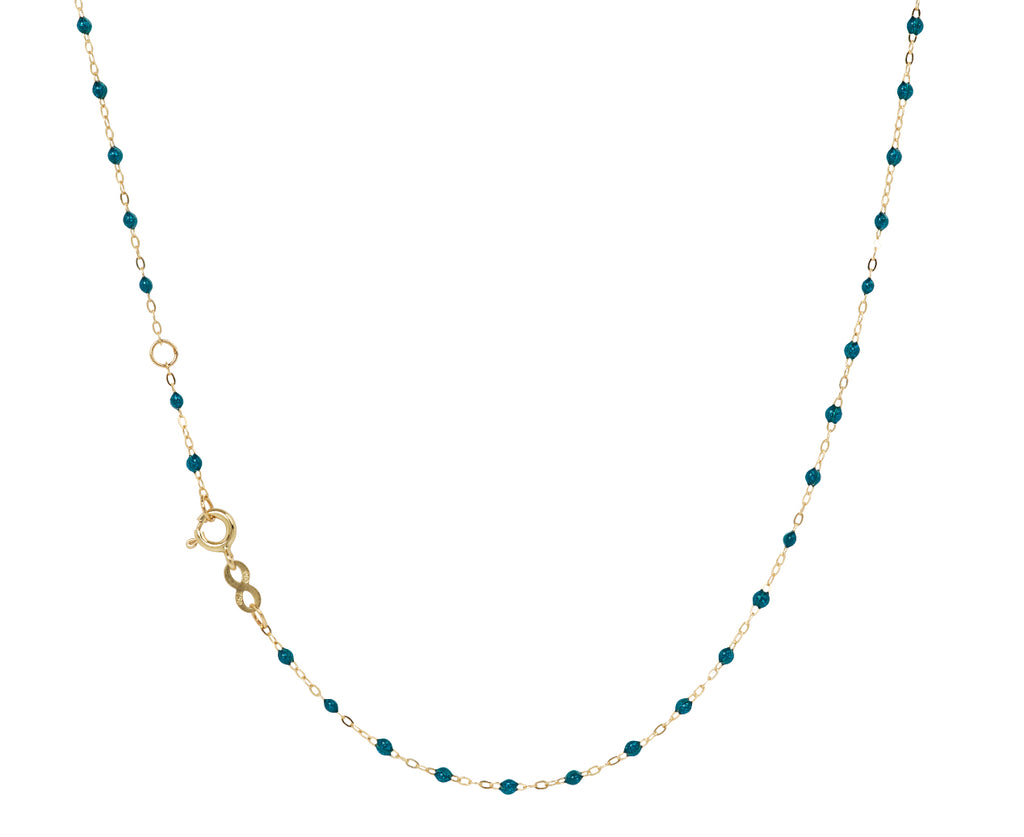 Gigi Clozeau Short Jungle Green Resin Beaded Necklace - Closure