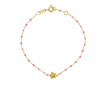 Gigi Clozeau Pink Resin Lucky Heart Bracelet