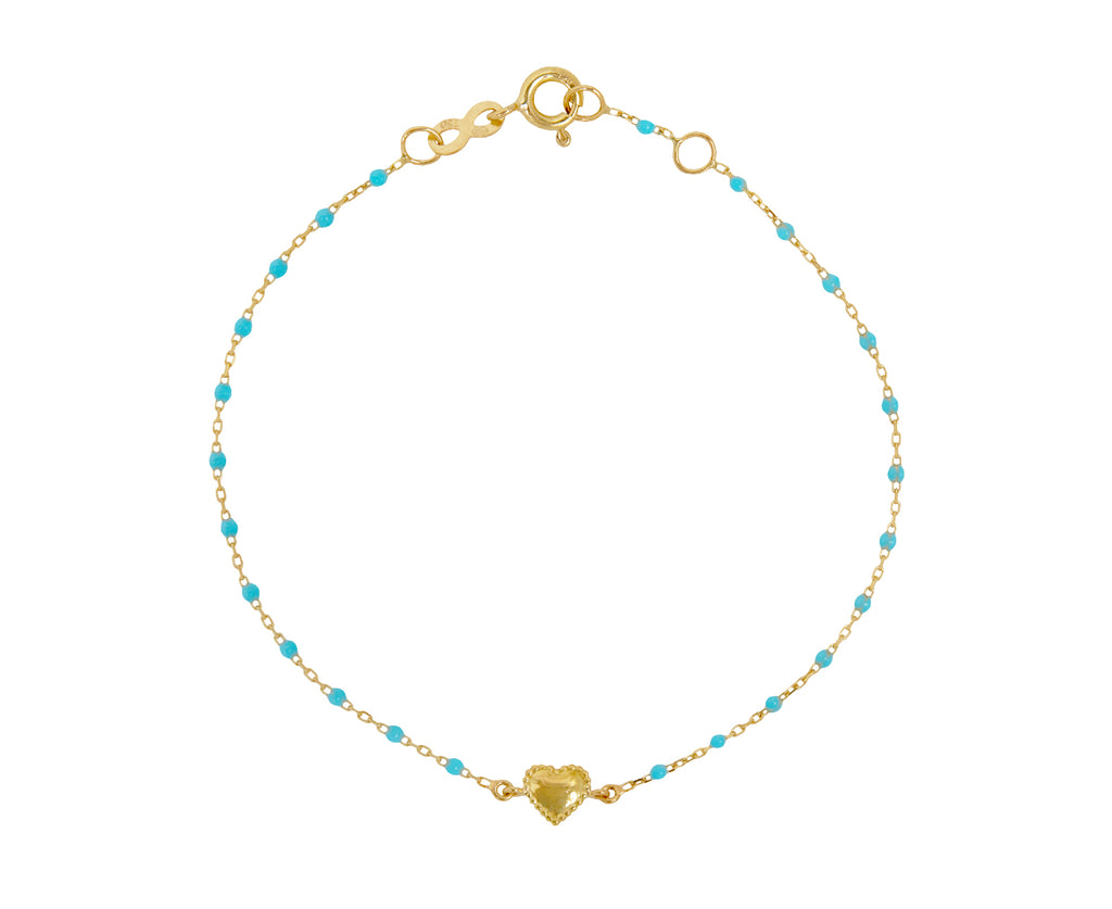 Gigi Clozeau Turquoise Resin Lucky Heart Bracelet