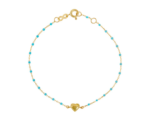 Gigi Clozeau Turquoise Resin Lucky Heart Bracelet