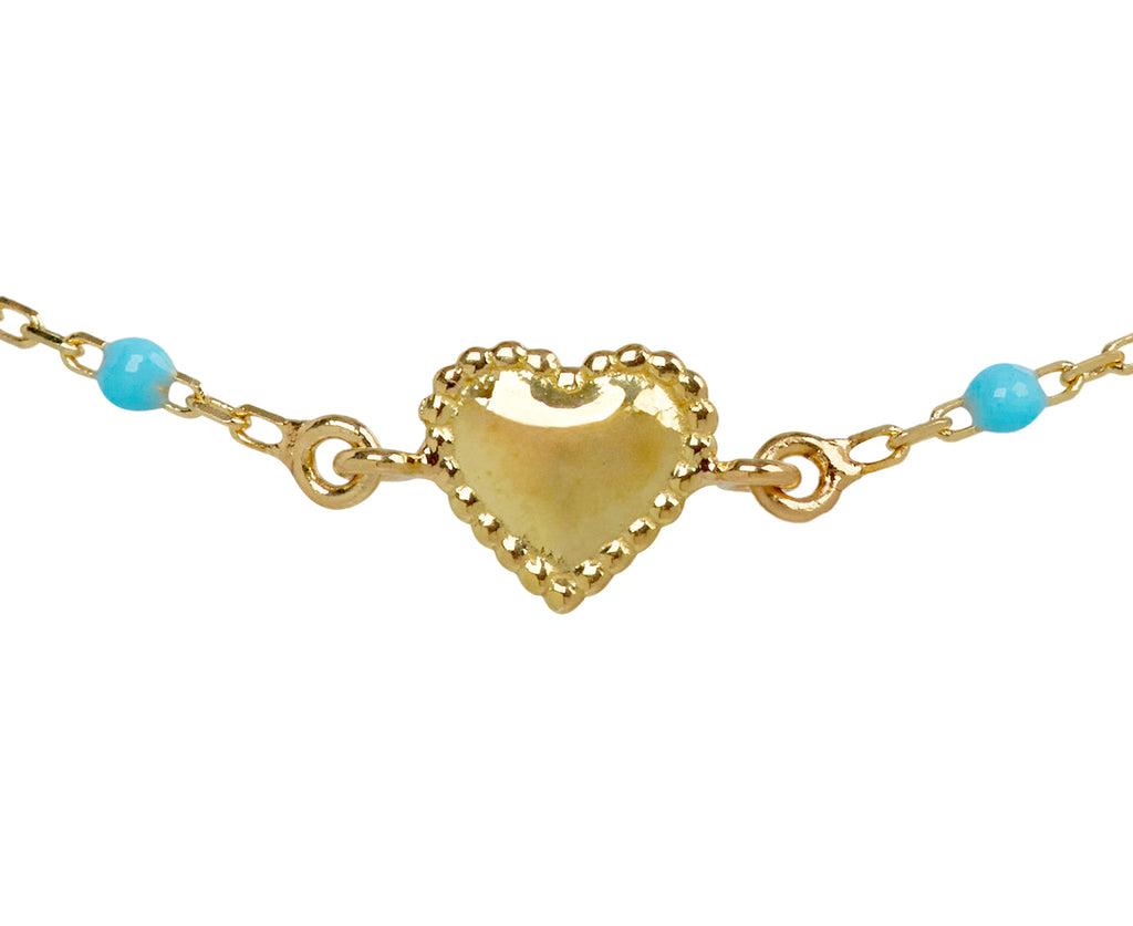 Gigi Clozeau Turquoise Resin Lucky Heart Bracelet - closeup