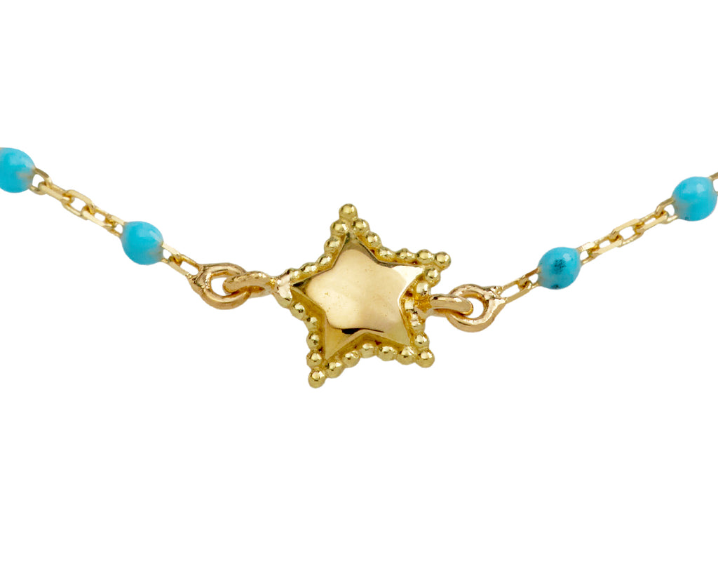 Gigi Clozeau Turquoise Resin Mini Star Bracelet - closeup