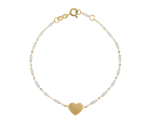 Gigi Clozeau Classic Miss Gigi Heart Lumiere White Resin Bracelet
