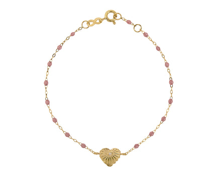 Gigi Clozeau Classic Miss Gigi Heart Lumiere Blush Resin Bracelet