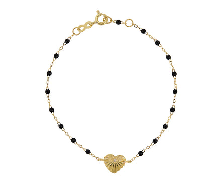 Gigi Clozeau Classic Miss Gigi Heart Lumiere Black Resin Bracelet
