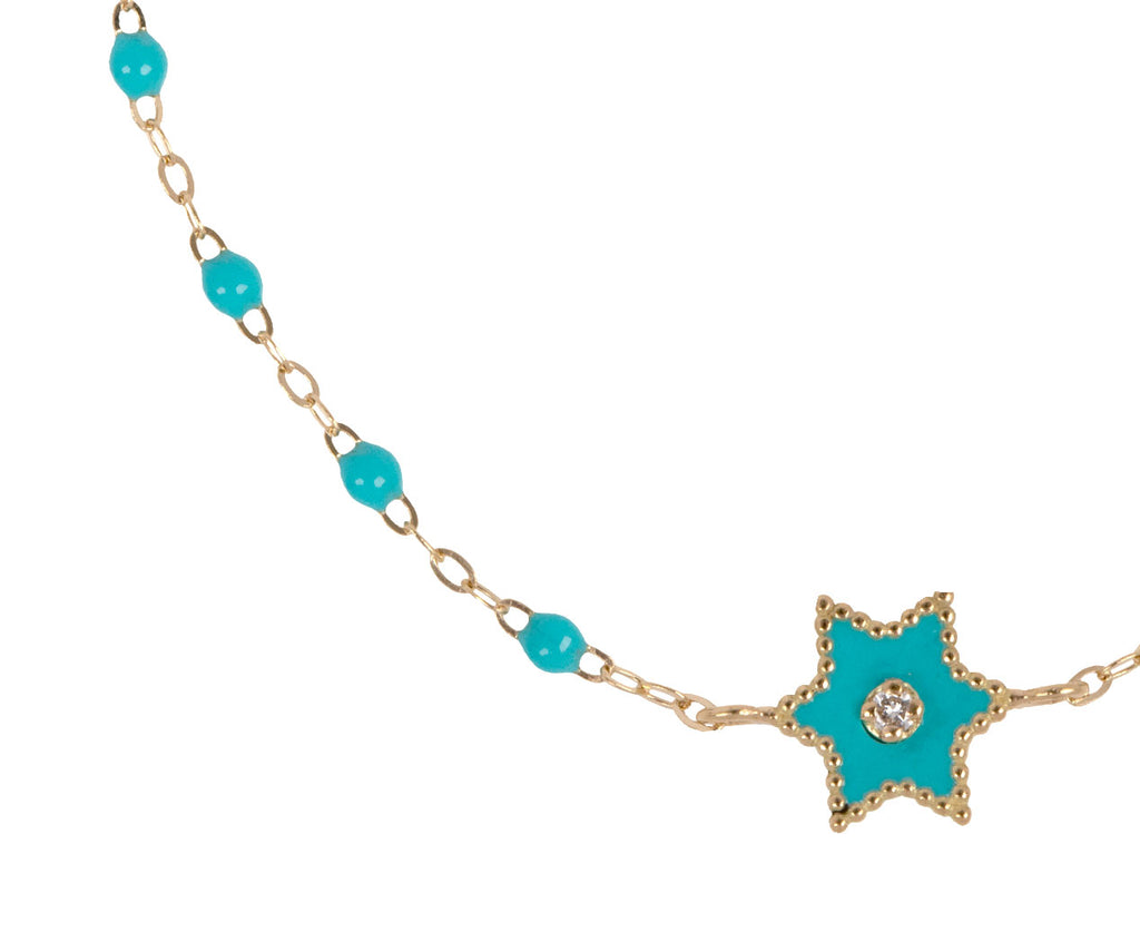 Gigi Clozeau Turquoise Enamel Etoile Bracelet - Closeup