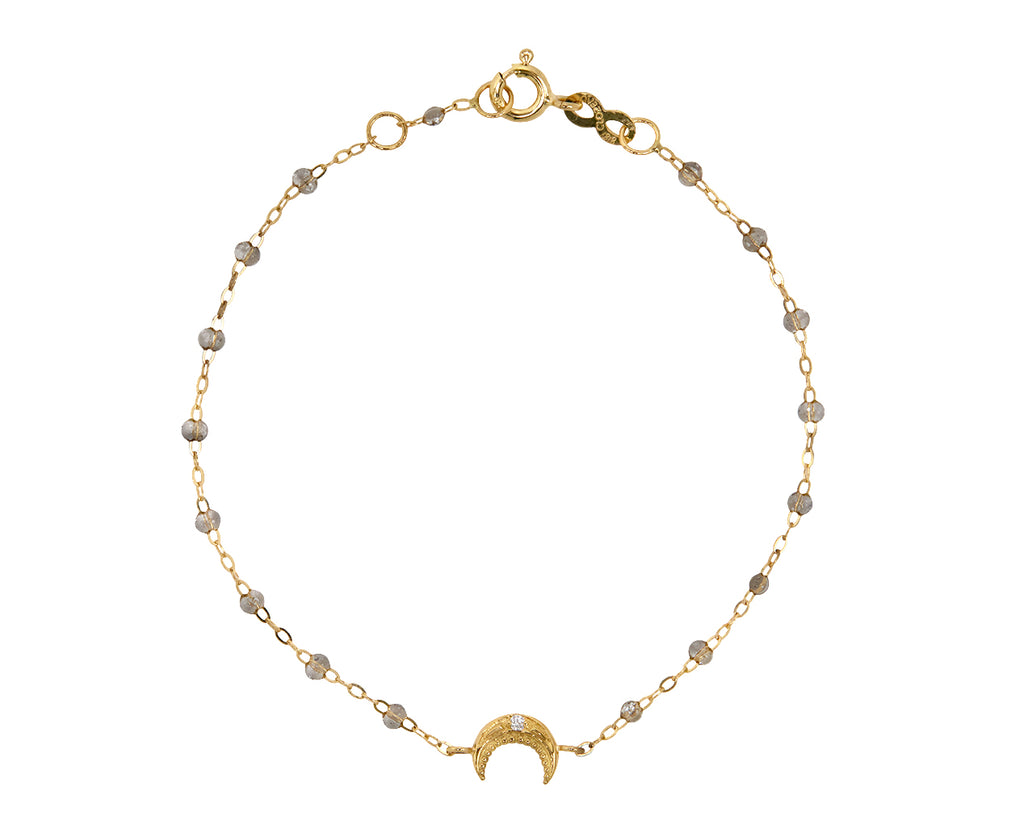 Gigi Clozeau Sparkle Resin Beaded Petite Moon Bracelet