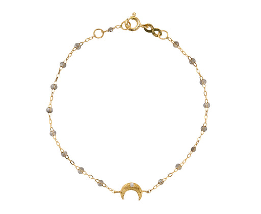 Gigi Clozeau Sparkle Resin Beaded Petite Moon Bracelet