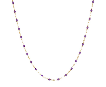 Gigi Clozeau Short Violet Resin Beaded Necklace