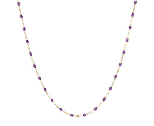 Gigi Clozeau Short Violet Resin Beaded Necklace