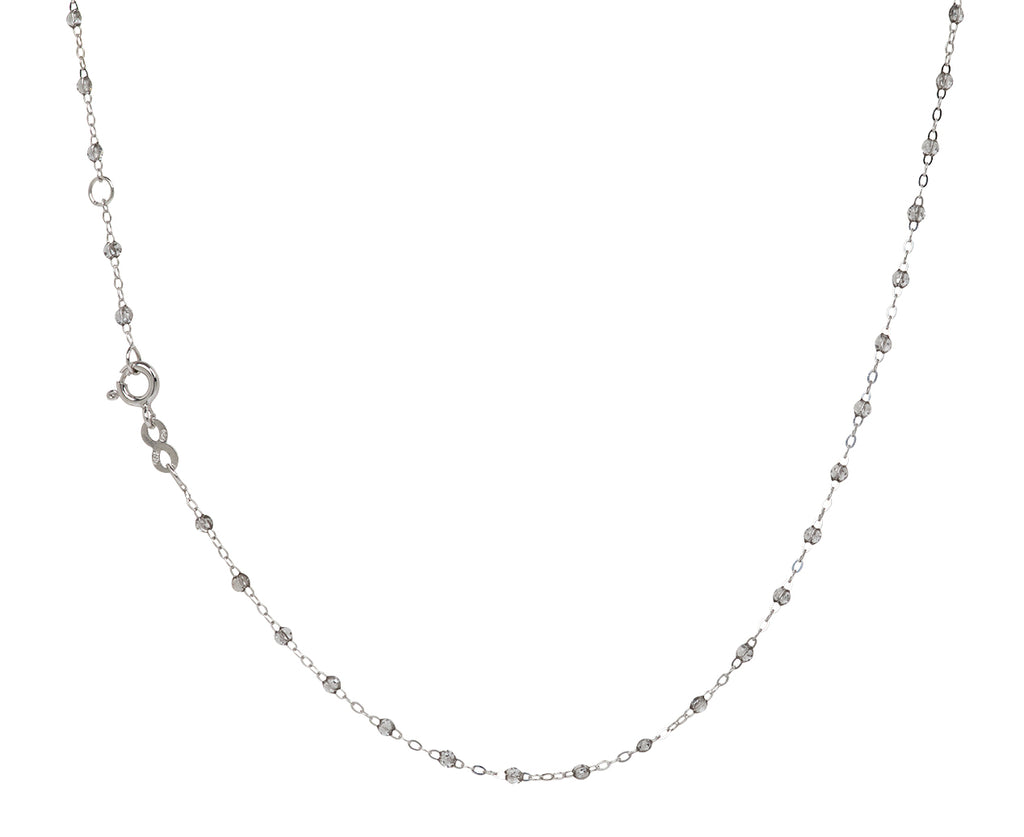 Gigi Clozeau White Gold Sparkle Resin Beaded Necklace - Closure