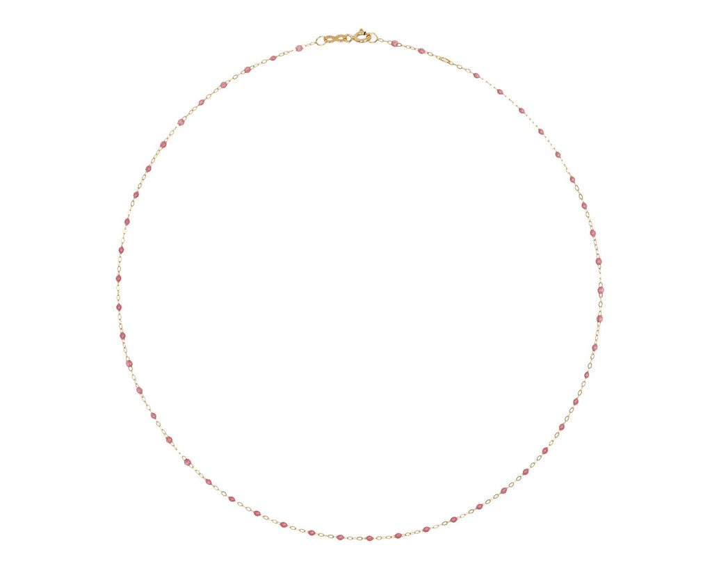 Gigi Clozeau Short Blush Resin Beaded Necklace