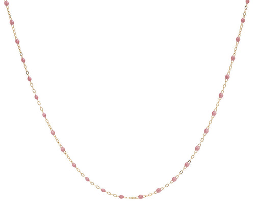 Gigi Clozeau Short Blush Resin Beaded Necklace - Closeup #2