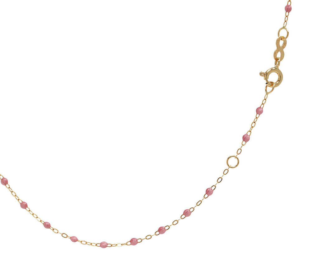 Gigi Clozeau Short Blush Resin Beaded Necklace - Closure