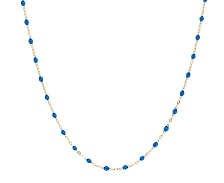 Celine Daoust Short Sapphire Resin Beaded Necklace