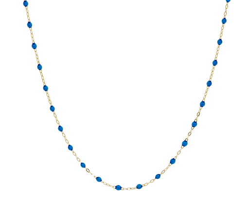 Celine Daoust Short Sapphire Resin Beaded Necklace