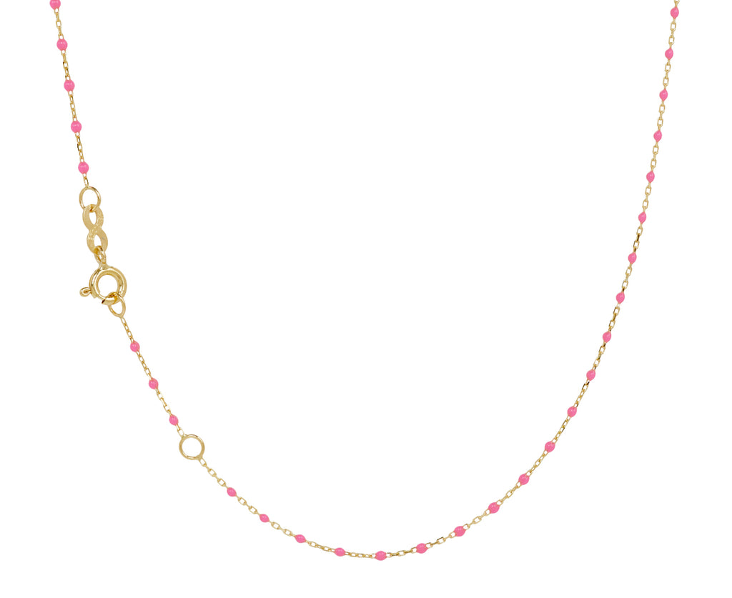 Gigi Clozeau Pink Resin Mini Star Pendant Necklace - closure