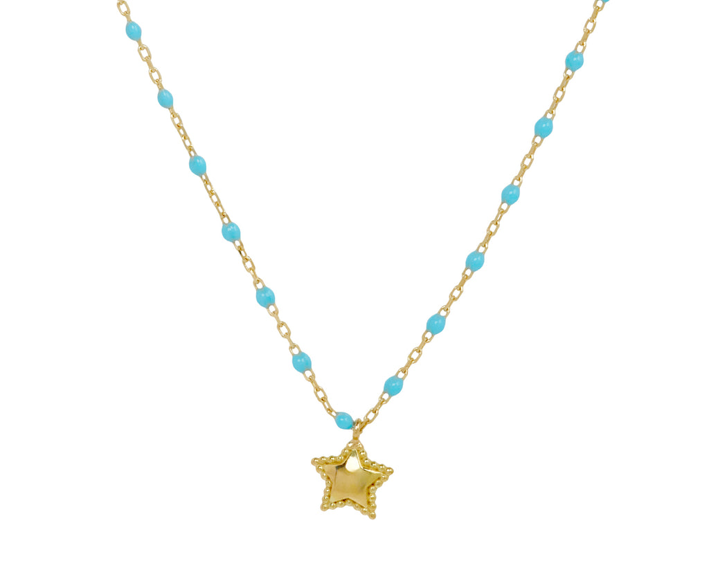 Gigi Clozeau Turquoise Resin Mini Star Pendant Necklace