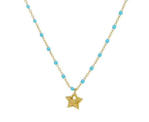 Gigi Clozeau Turquoise Resin Mini Star Pendant Necklace