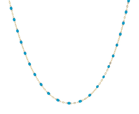 Gigi Clozeau Short Azur Resin Beaded Necklace