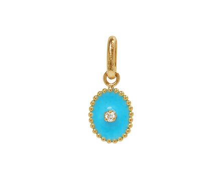 Gigi Clozeau Small Turquoise Enamel and Diamond North Star Pendant ONLY