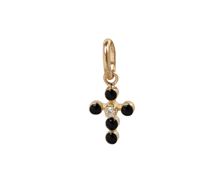 Gigi Clozeau Black Pearled Mini Gigi Cross Pendant ONLY