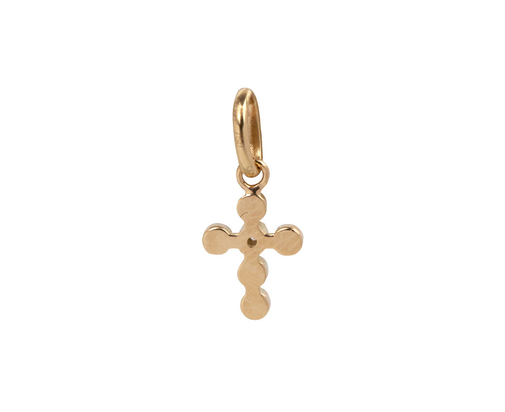 Gigi Clozeau Black Pearled Mini Gigi Cross Pendant ONLY - Back