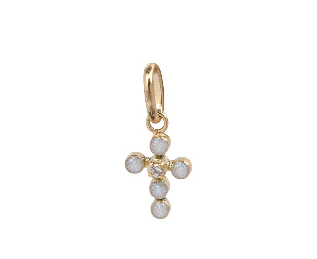 Gigi Clozeau Opal Pearled Mini Gigi Cross Pendant ONLY