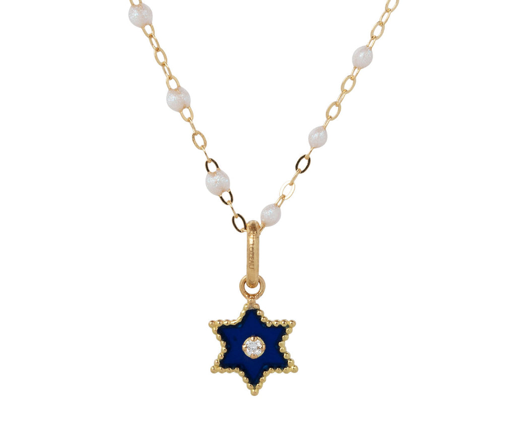 Gigi Clozeau Lapis Enamel Etoile Pendant ONLY - Closeup