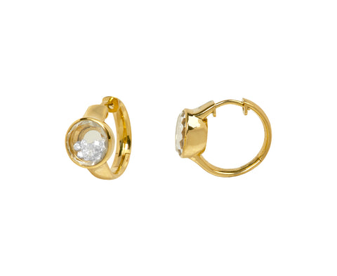 Diamond Kaleidoscope Shaker Hoop Earrings