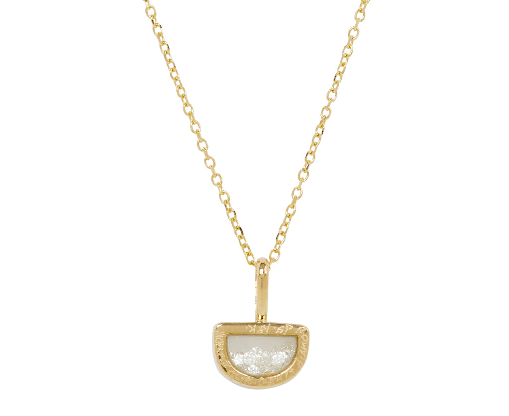 Small  White Sapphire Kaleidoscope Shaker Pendant Necklace
