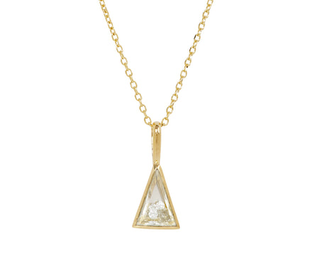 Small Triangle White Sapphire Kaleidoscope Shaker Pendant Necklace