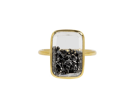 Black Diamond Kaleidoscope Shaker Ring
