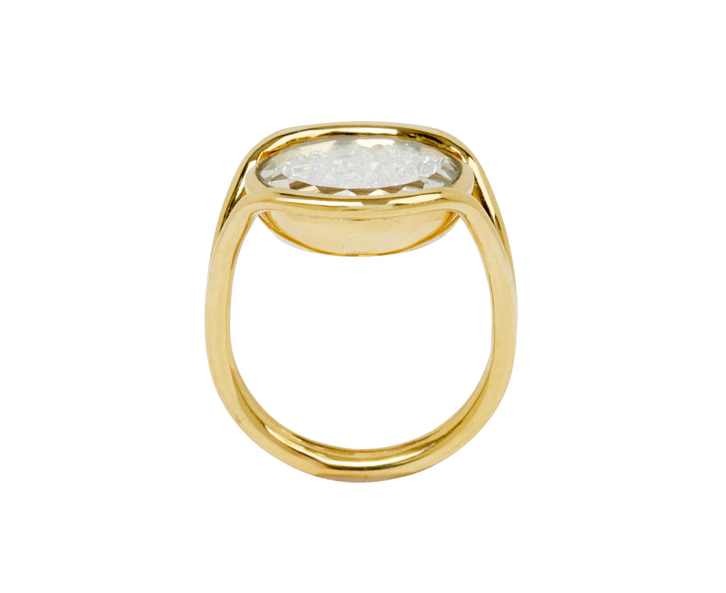 Round White Diamond Kaleidoscope Shaker Ring