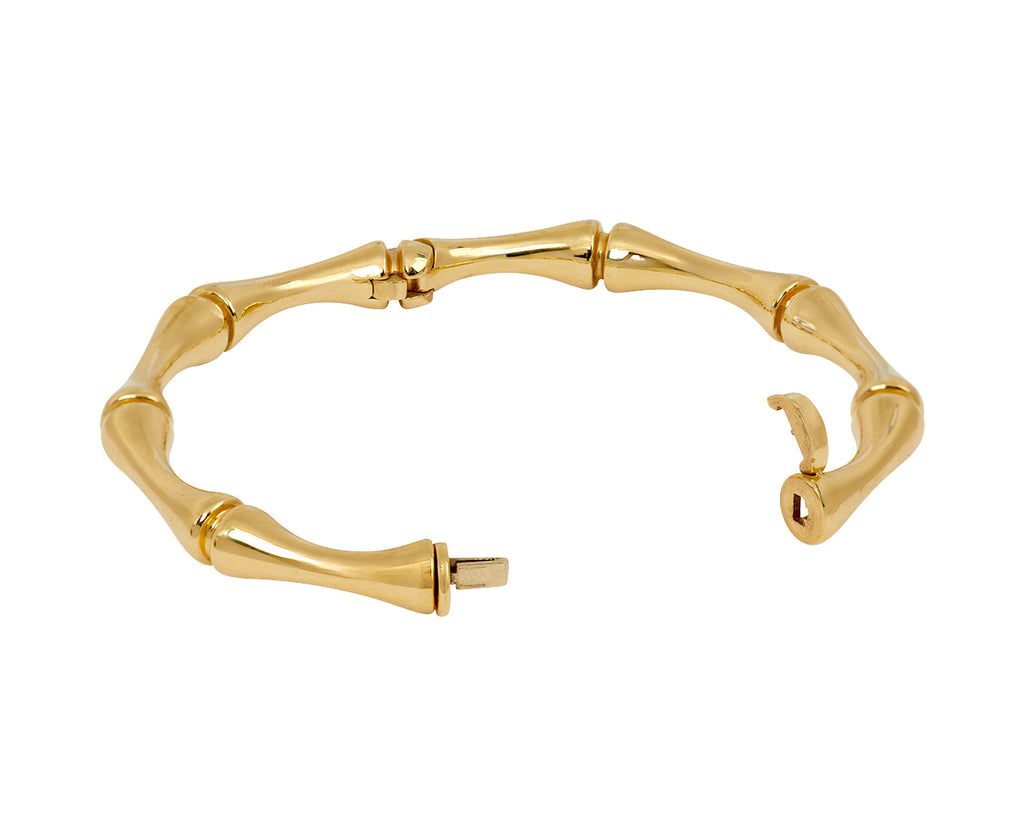 Gold Bamboo Bangle Bracelet