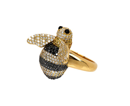 Diamond Honey Bee Ring