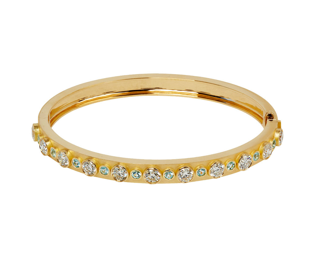 Paraiba and Diamond Uno Bangle Paraiba/ Diamond - TWISTonline 