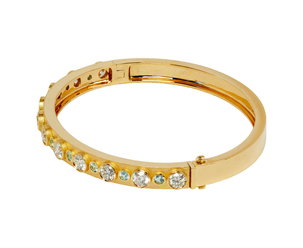 Paraiba and Diamond Uno Bangle Paraiba/ Diamond - TWISTonline 