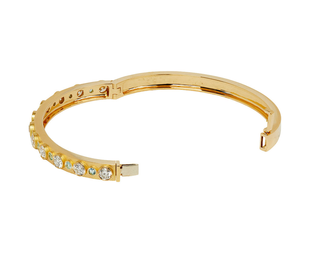 Paraiba and Diamond Uno Bangle Paraiba/ Diamond - TWISTonline 