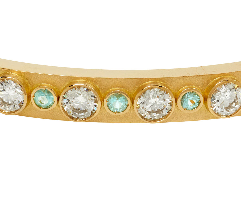 Paraiba and Diamond Uno Bangle Paraiba/ Diamond - TWISTonline 
