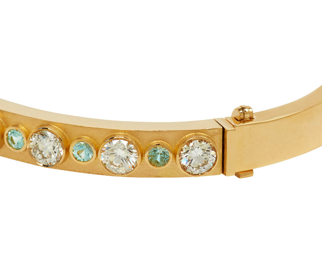 Paraiba and Diamond Uno Bangle Paraiba/ Diamond - TWISTonline 