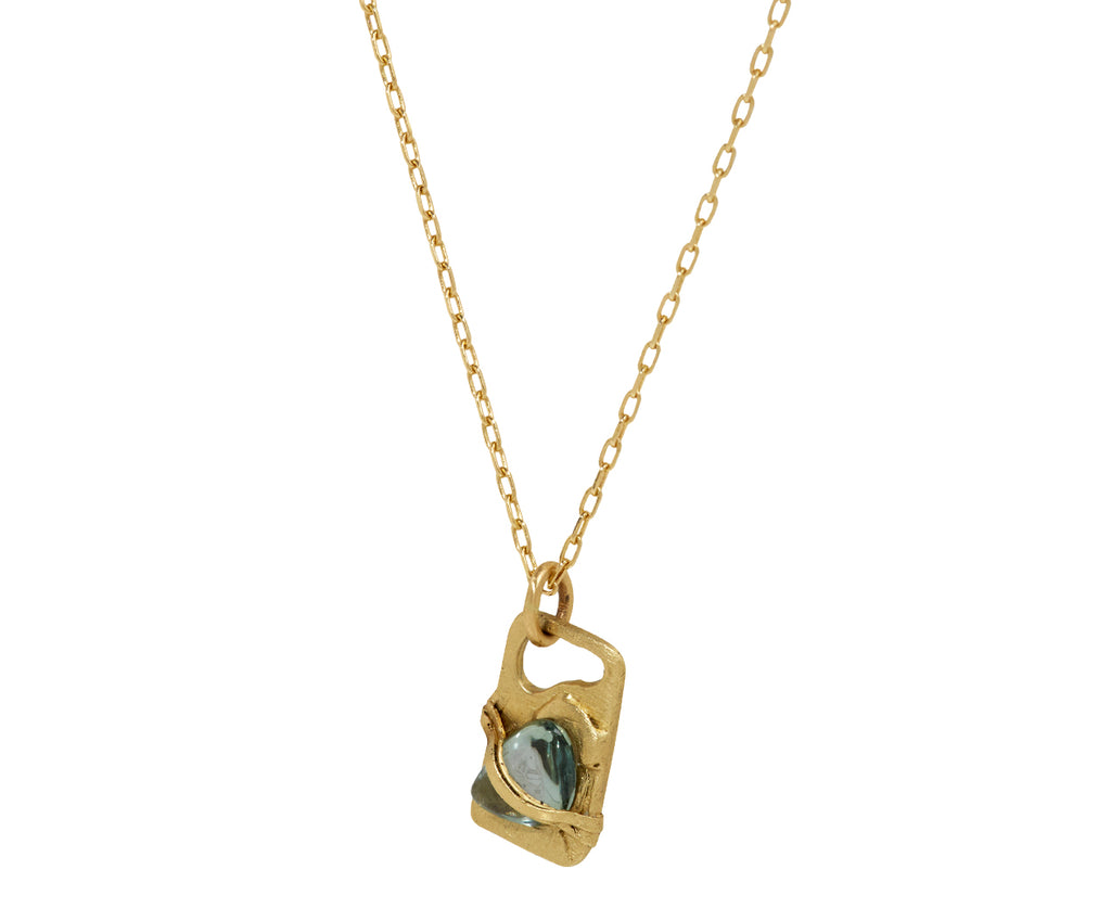 Fraser Hamilton Asesedwa Green Sapphire Pendant Necklace - Side View