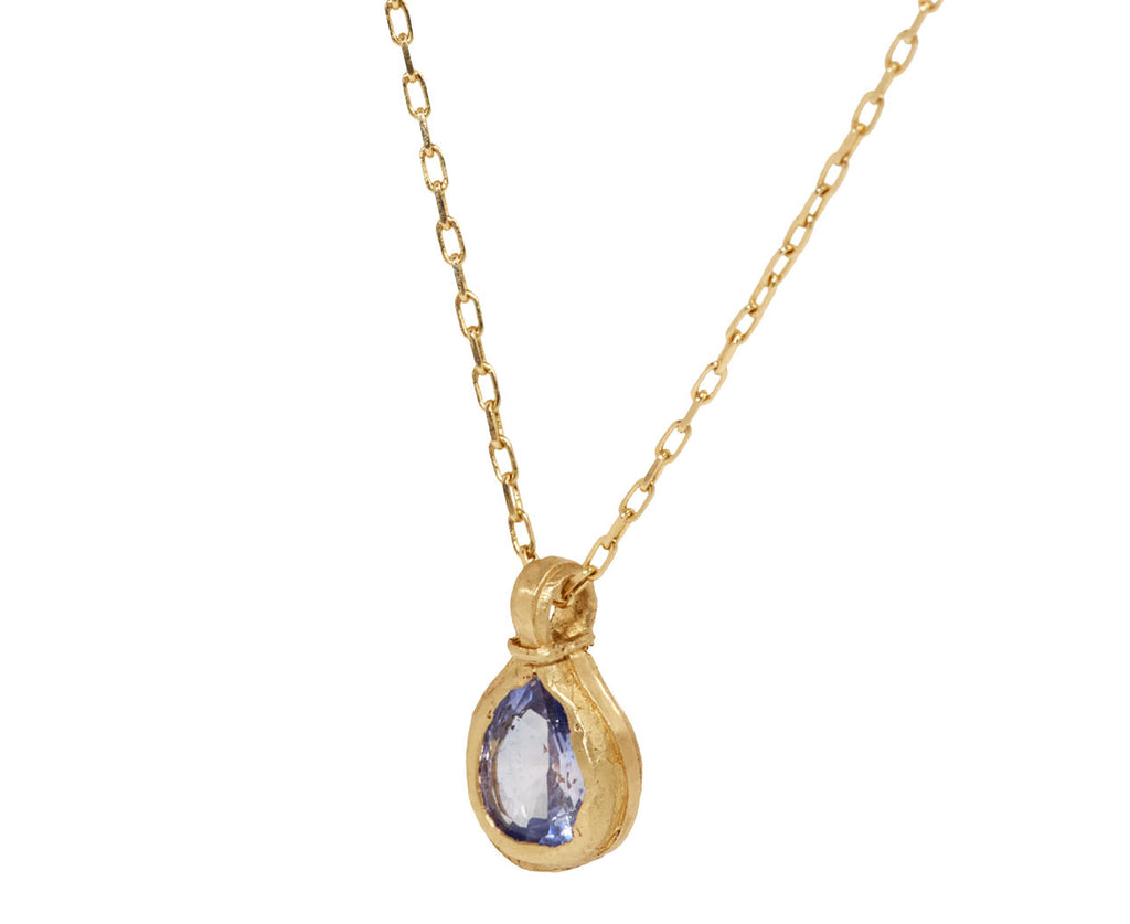 Fraser Hamilton Lilac Sapphire Blossom Pendant Necklace - Angled View