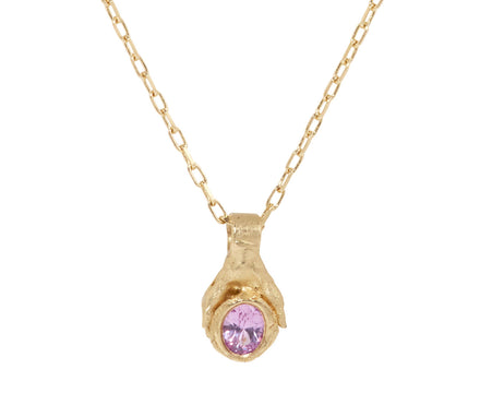 Fraser Hamilton Pink Sapphire Hand Pendant Necklace