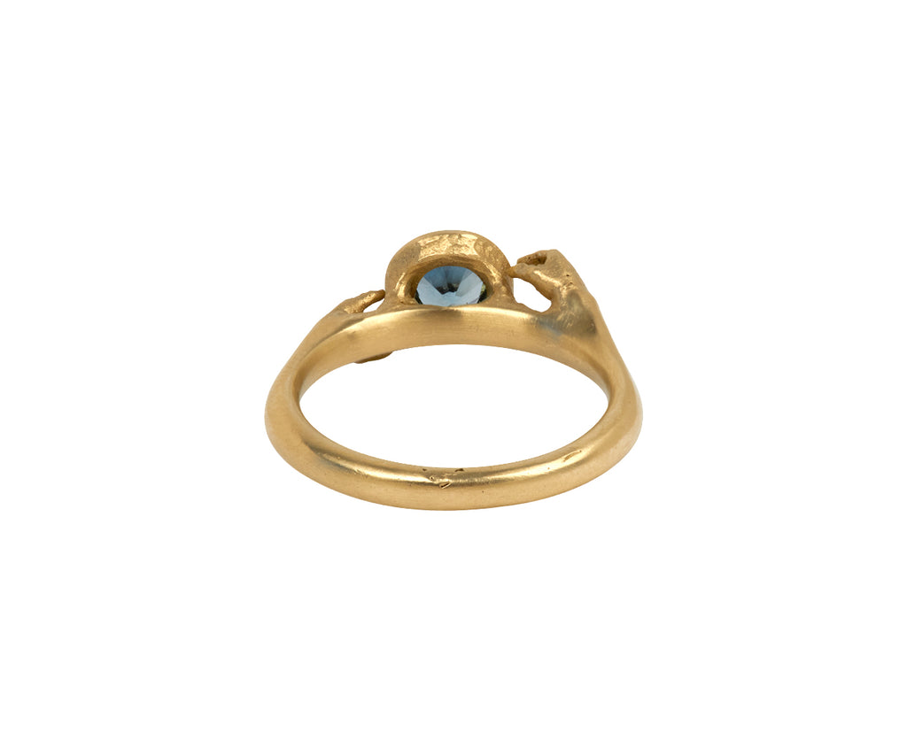 Fraser Hamilton Teal-Blue Sapphire AOI Ring - Back View