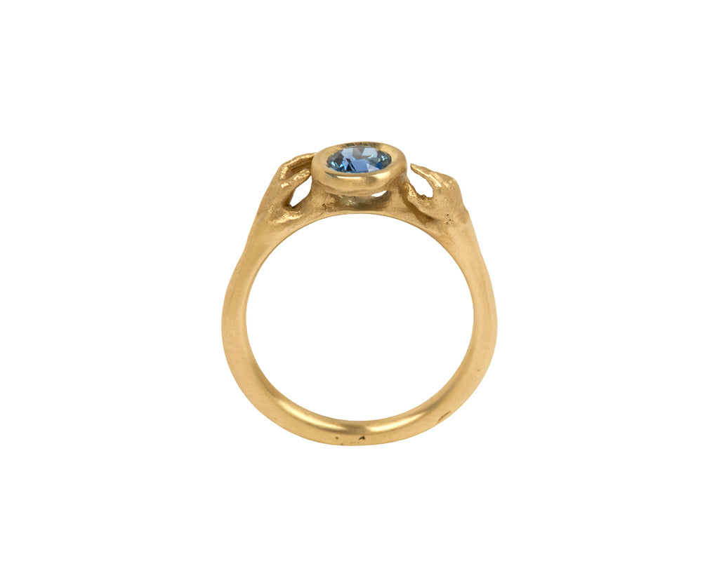 Fraser Hamilton Teal-Blue Sapphire AOI Ring - Top Down